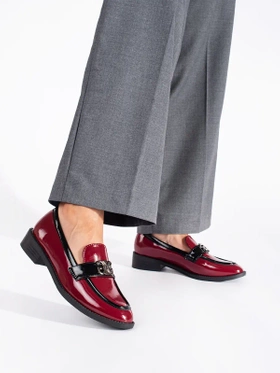 Glossy Burgundy Loafers