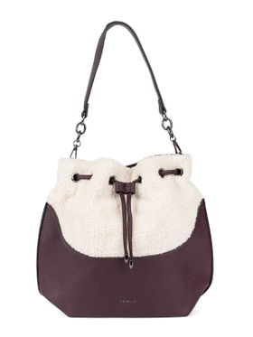 Cozy Dark Brown Sherpa Fur Bag