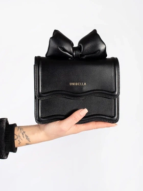 Charming Little Black Bow Bag