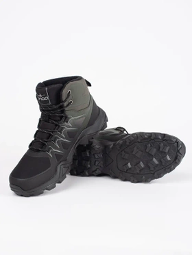 Black and Green High Trekking Boots