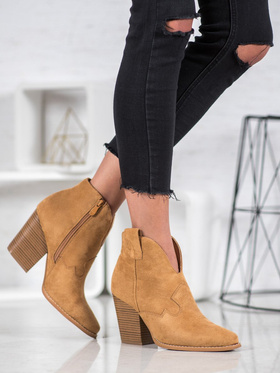 Suede Heeled Cowboy Boots