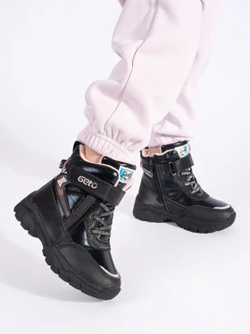 Chunky Sole Black Ankle Boots