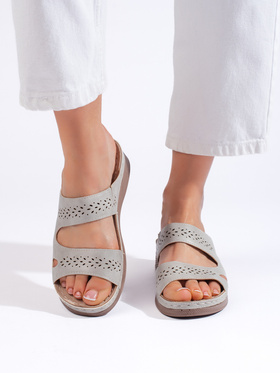 Comfortable Grey Slide Sandals