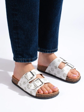 Cork Sole Slip-On Sandals