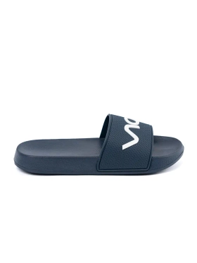 Navy Blue Slides with Inscription