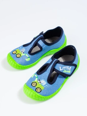 Blue Velcro Slippers - Digger Design