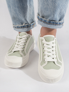 Light Green Platform Sneakers