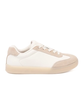 Women's White-Beige Sneakers