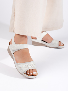 White Velcro Sandals