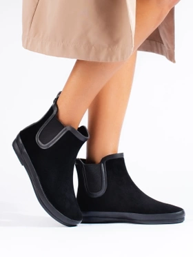 Suede Black Warm Lined Boots by Potocki