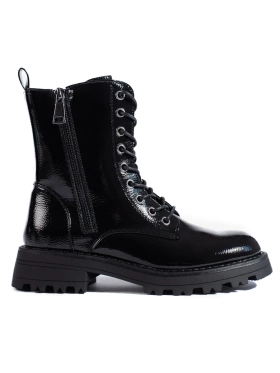 Women's boots with decorative zipper