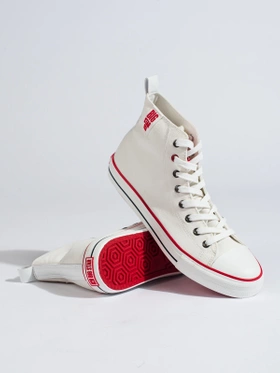 Ladies' High-Top Sneakers in White - BIG STAR JJ174066