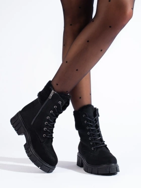 Suede Shelovet Ankle Boots in Black