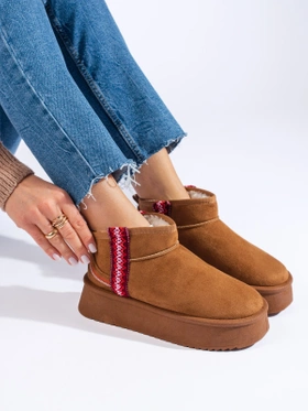 Cozy Camel Suede Snow Boots