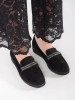 Black suede loafers