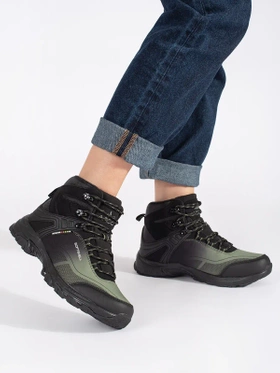 Black and Green Adventure Boots