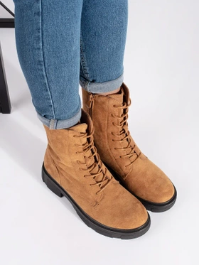 Warm Cozy Light Brown Work Boots