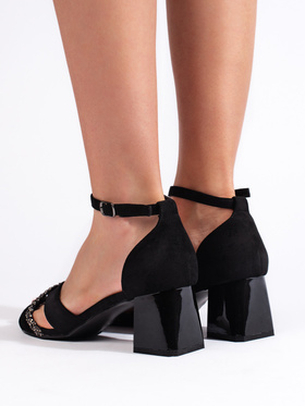 Chic Black Suede Sandals