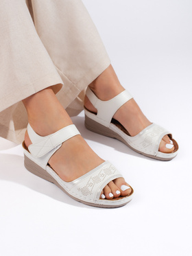 White Velcro Sandals