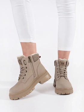 Warm Beige Ankle Boots