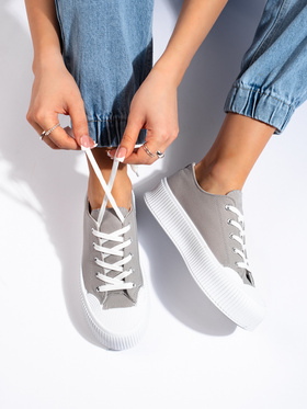 Gray Platform Sneakers