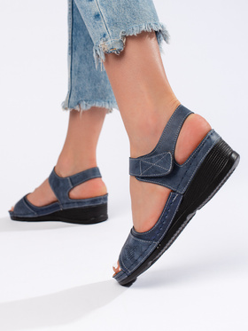 Blue Comfort Strap Sandals