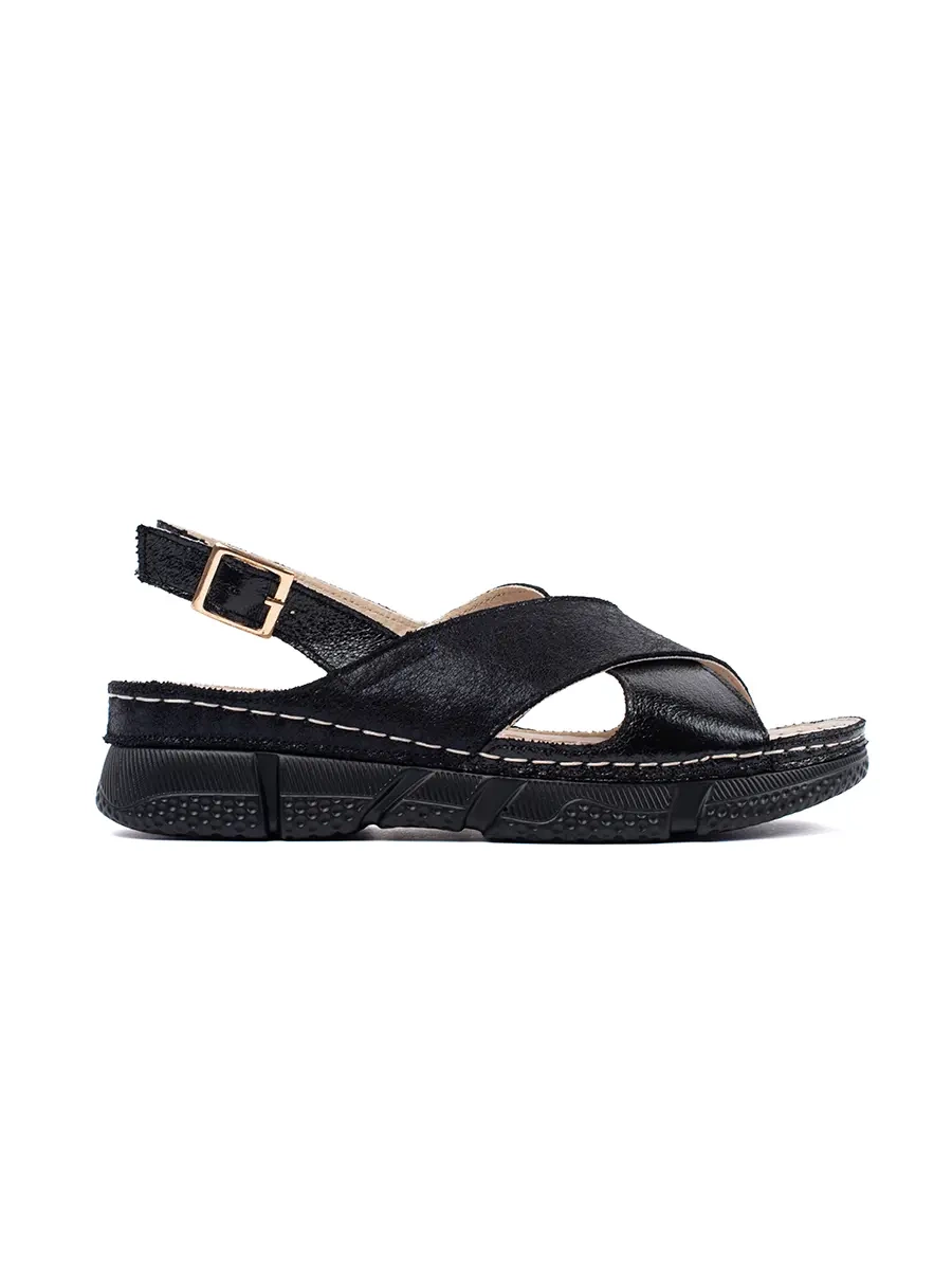 Flat Black Sandals