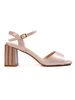 Chic Beige Block Heel Sandals