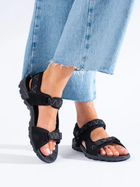 Comfy Black Sport Sandals by DK