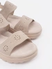 Light Beige Sandals on Thick Sole