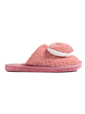 Pink Slippers with a Heart Design