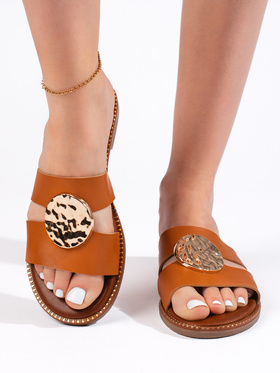 Chic Camel Slip-On Sandals