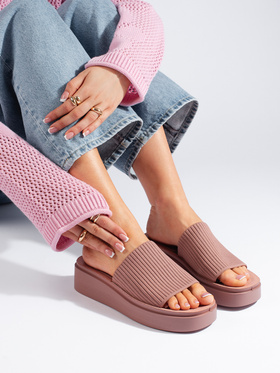 Pink Wedge Sandals