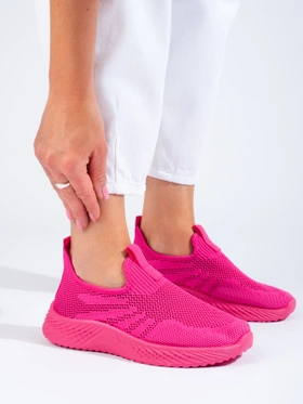 Fuchsia Lace-Up Sneakers