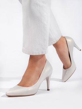 Sergio Leone White Stiletto Heels