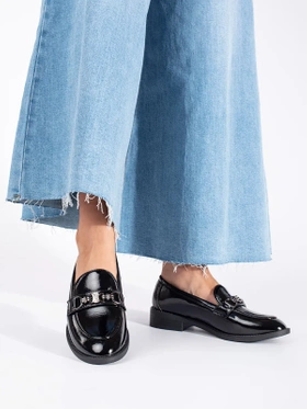 Glossy Black Loafers