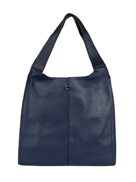 Large Navy Shoulder Bag with Adjustable Strap