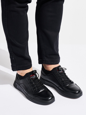 Sleek Black Lace-Up Shoes