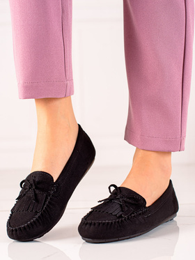 Black Loafers with Bow