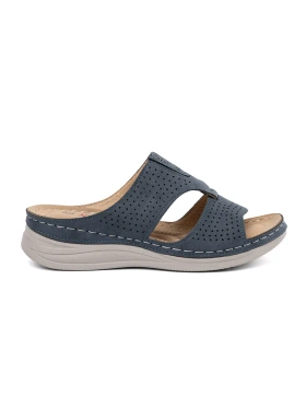 Blue Comfortable Cut-Out Slippers