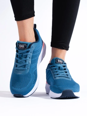 Comfortable Blue Fabric Sneakers