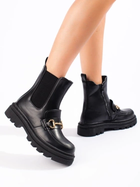 Black Platform Chelsea Boots