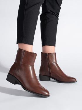 Sergio Leone Ankle-High Brown Leather Boots