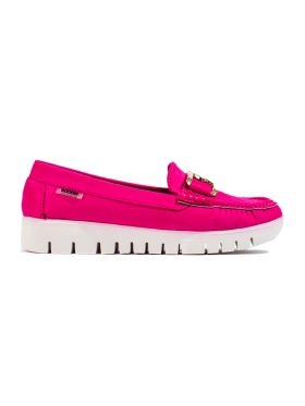 Pink Suede Chunky Sole Loafers