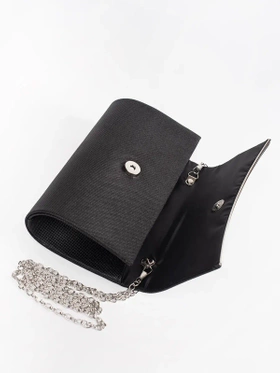 Classic Black Clutch with Detachable Chain Strap