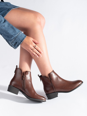 Sergio Leone Cozy Low-Cut Brown Booties