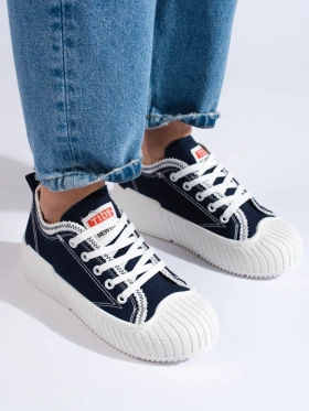 Shelovet Navy Low-Top Sneakers