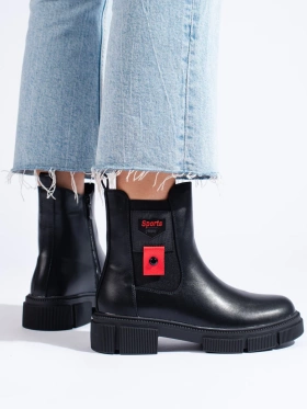 Black Platform Chelsea Boots