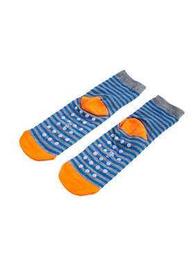 Striped Monster Non-Slip Kids Socks