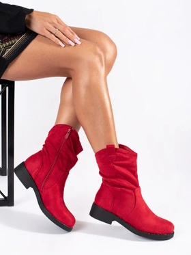 Red Suede Western Boots